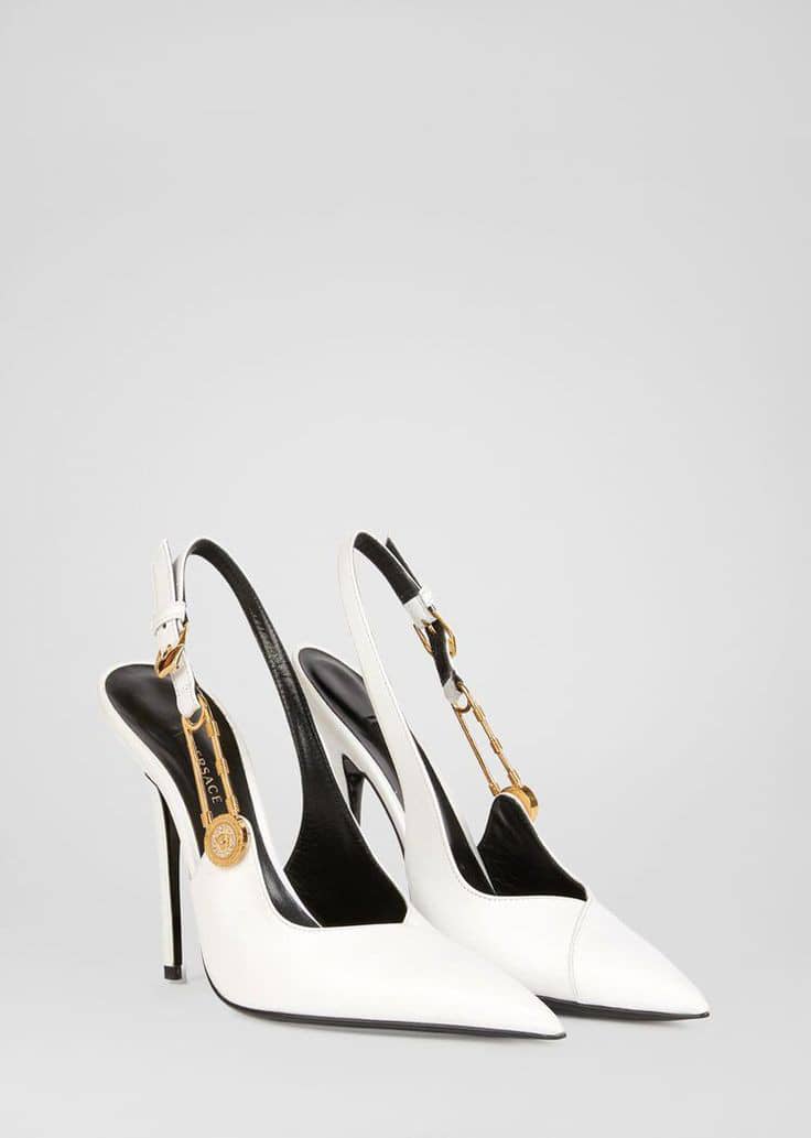 Versace Slingback Heels – With Packaged Box with receipt and carrier bag