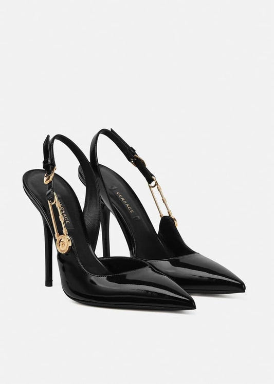 Versace Slingback Heels – With Packaged Box with receipt and carrier bag