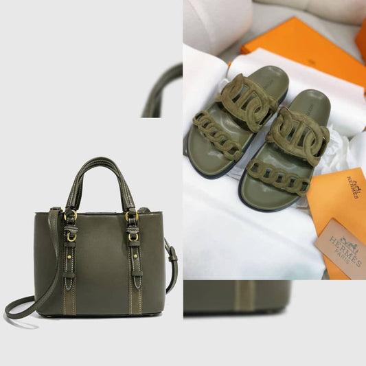 Hermès Bag & Slides Combo – Ultimate Luxury & Timeless Style