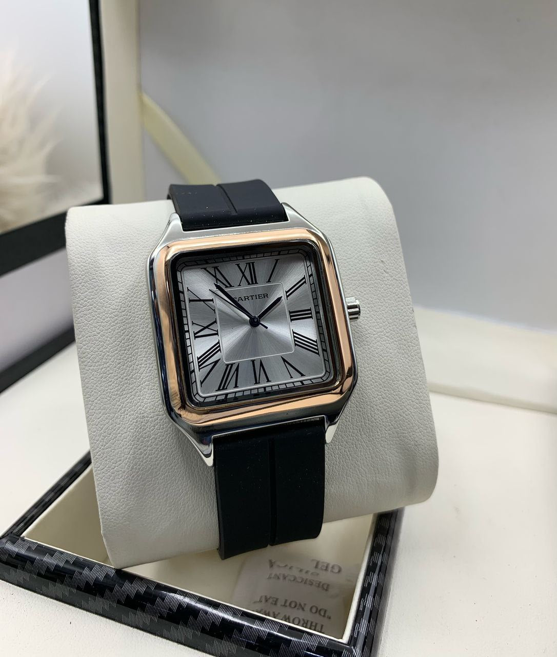 Cartier-Inspired Sport Luxe Rubber Watch – Bold. Sleek. Unstoppable