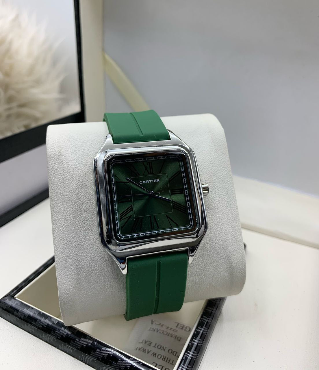 Cartier-Inspired Sport Luxe Rubber Watch – Bold. Sleek. Unstoppable