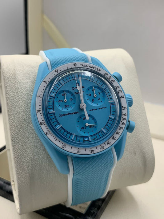 Omega Chronograph Unisex Rubber Watch