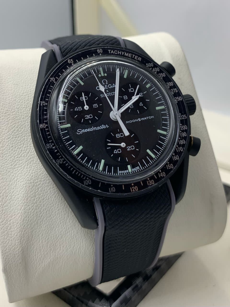 Omega Chronograph Unisex Rubber Watch