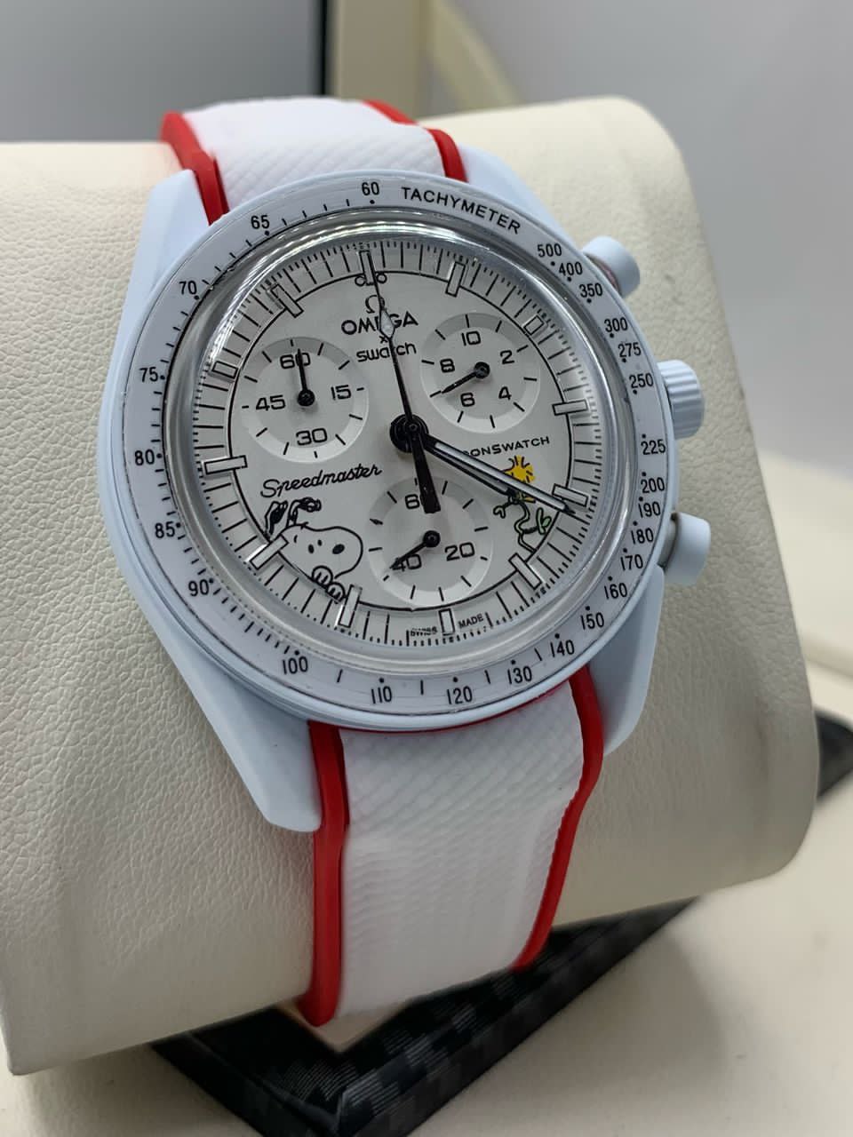 Omega Chronograph Unisex Rubber Watch
