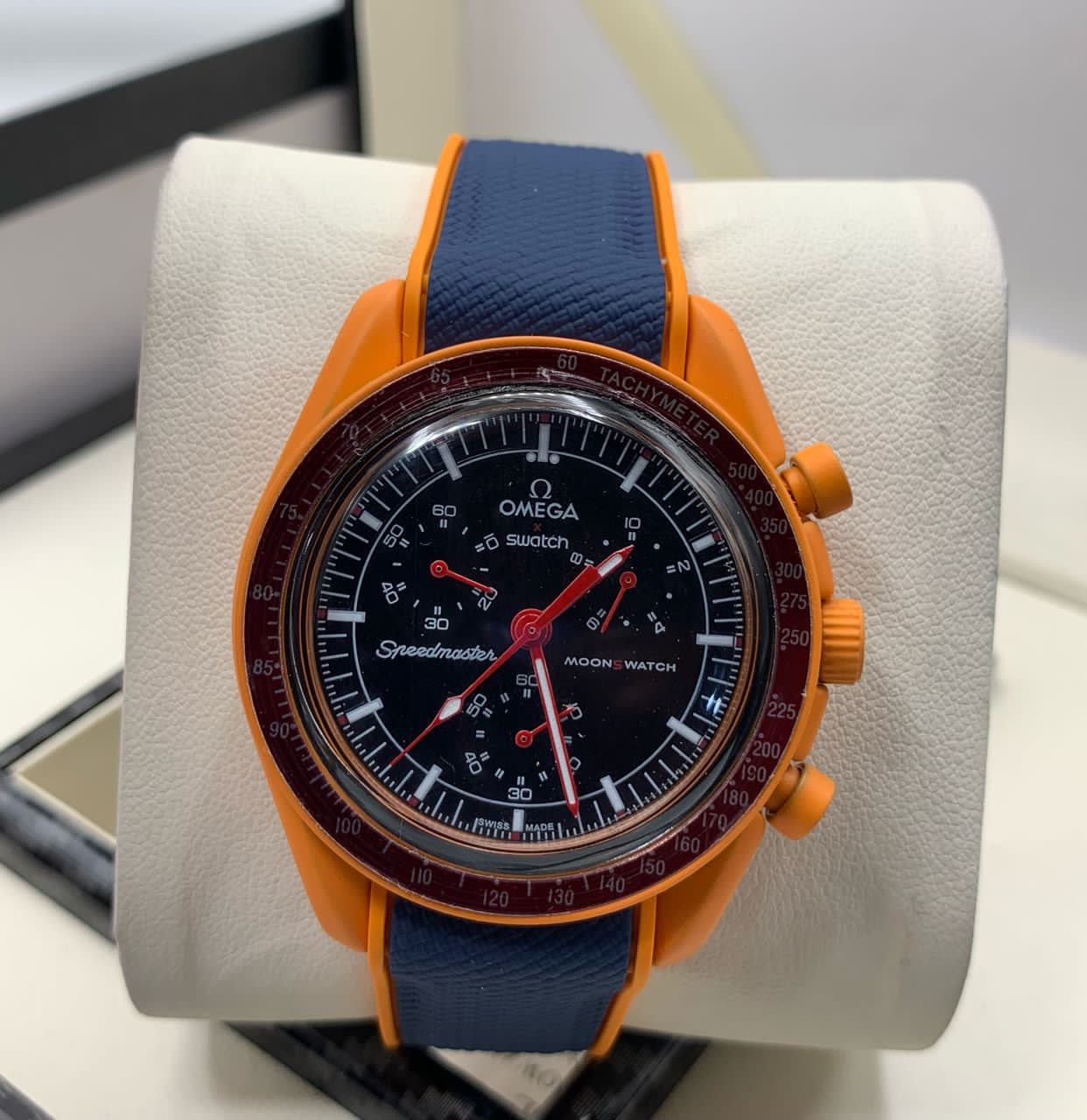 Omega Chronograph Unisex Rubber Watch