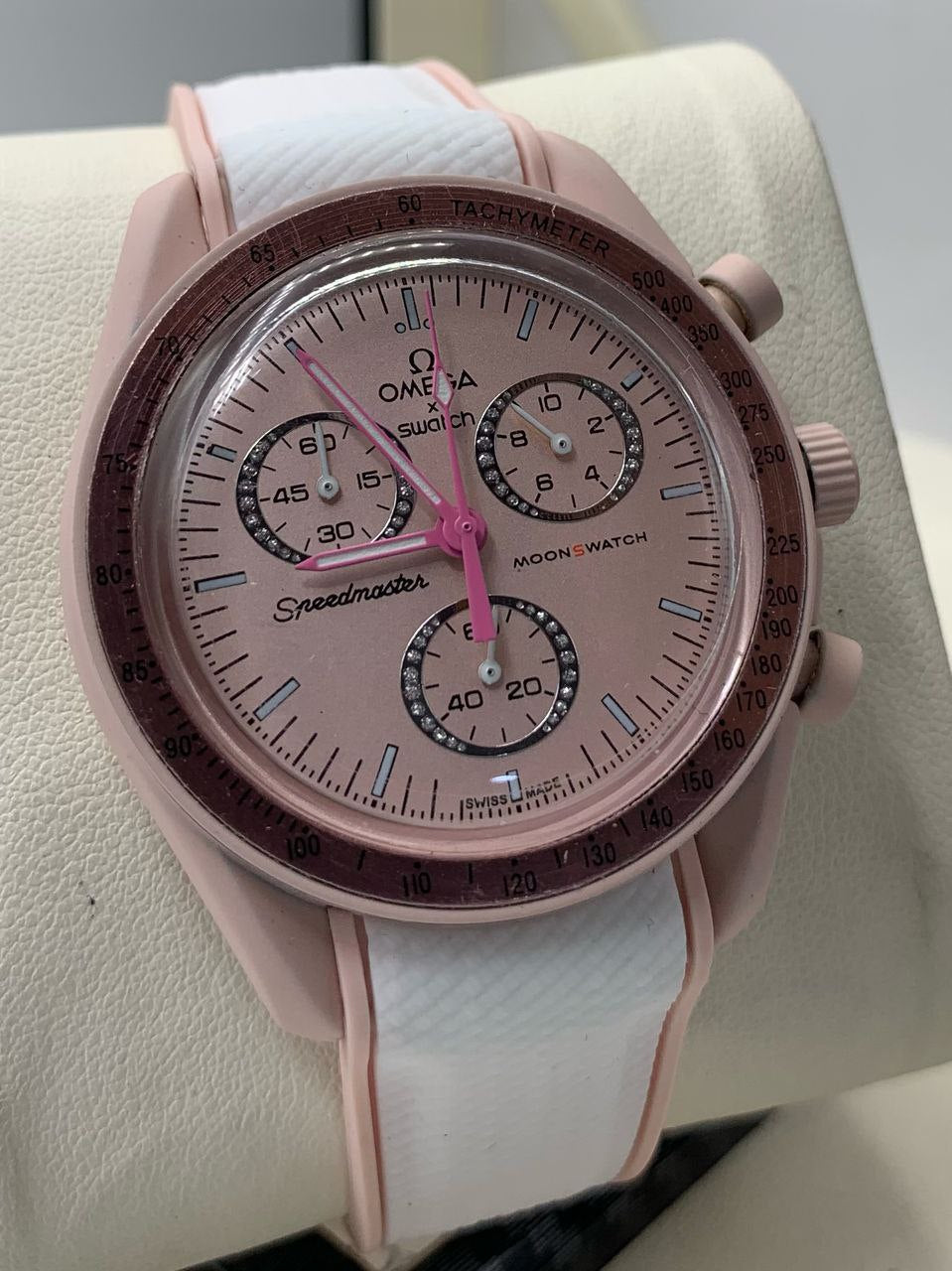 Omega Chronograph Unisex Rubber Watch