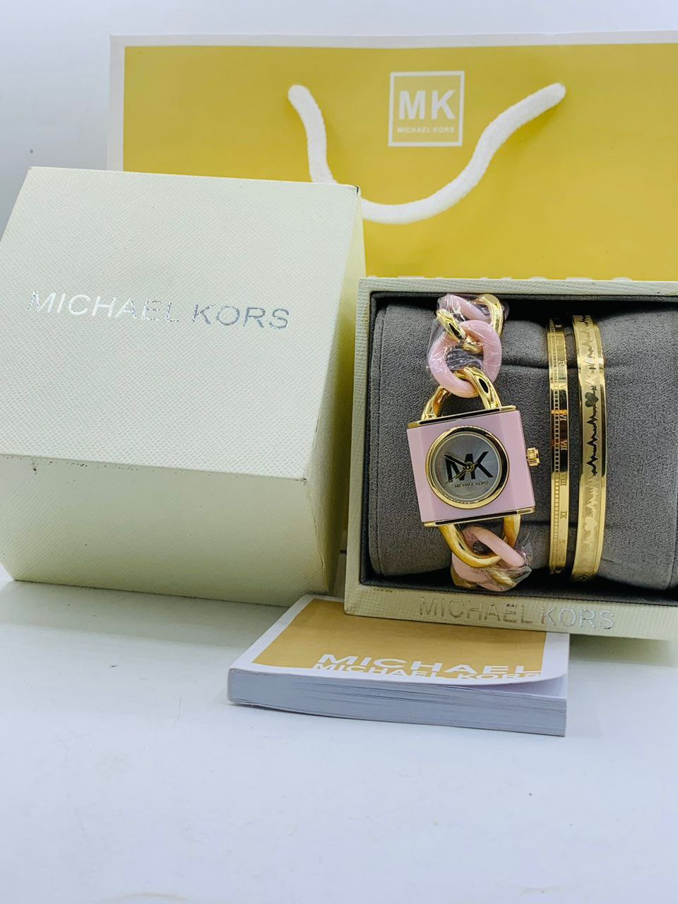 Michael kors women's watch and bracelets with box