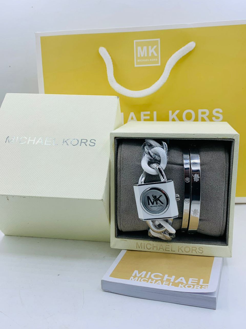 Michael kors women's watch and bracelets with box