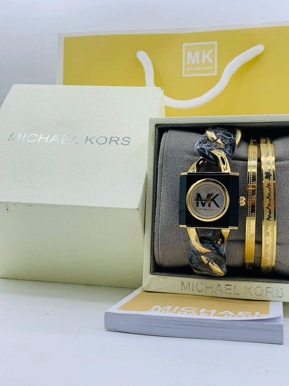 Michael kors women's watch and bracelets with box