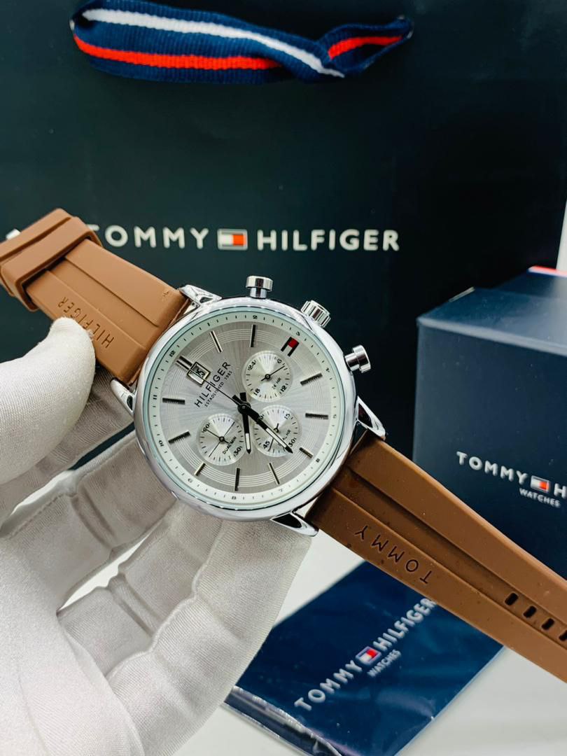 Tommy Hilfiger rubber watch with Branded Box and Bag