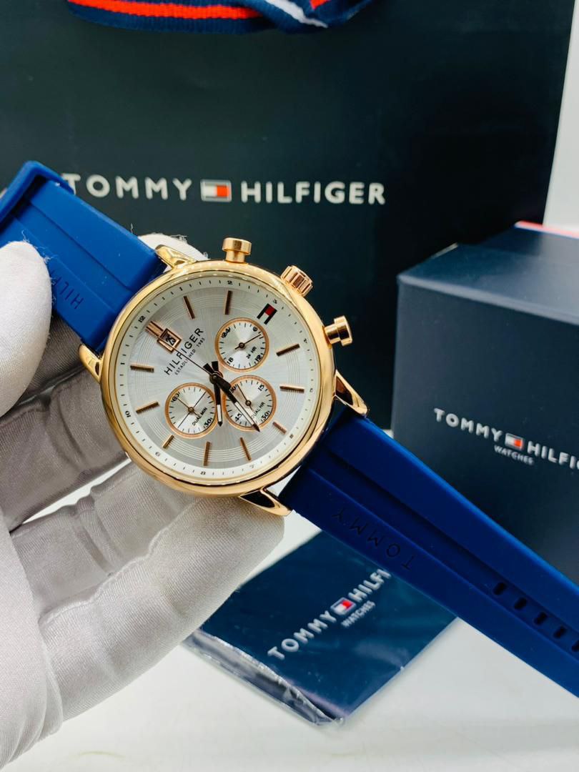 Tommy Hilfiger rubber watch with Branded Box and Bag