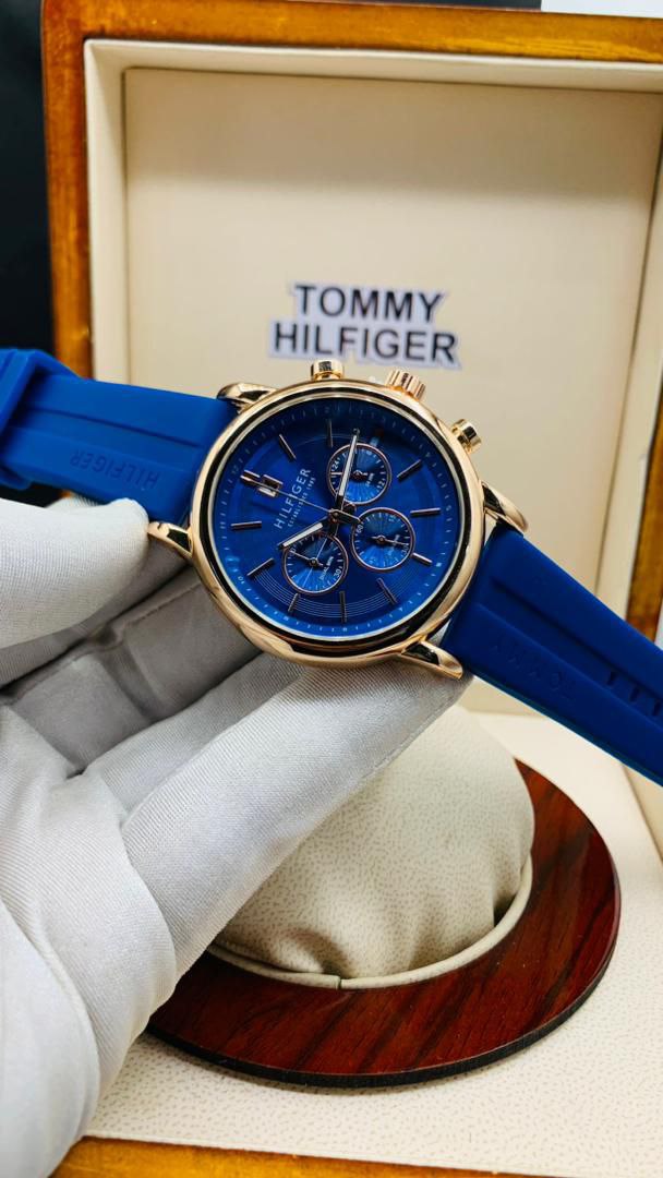 Tommy Hilfiger rubber watch with Branded Box and Bag