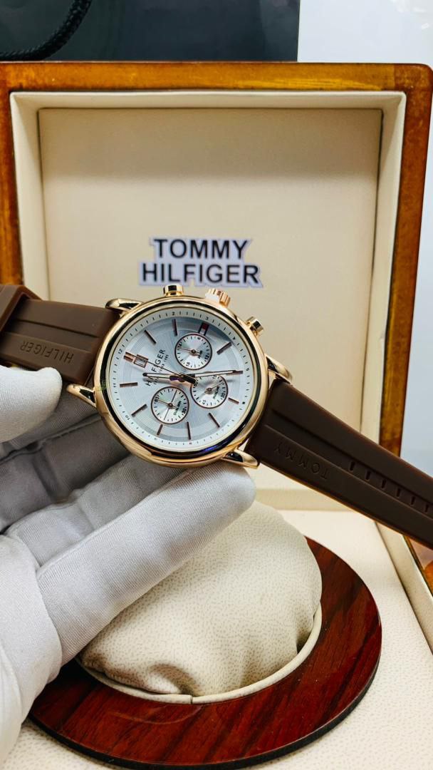 Tommy Hilfiger rubber watch with Branded Box and Bag