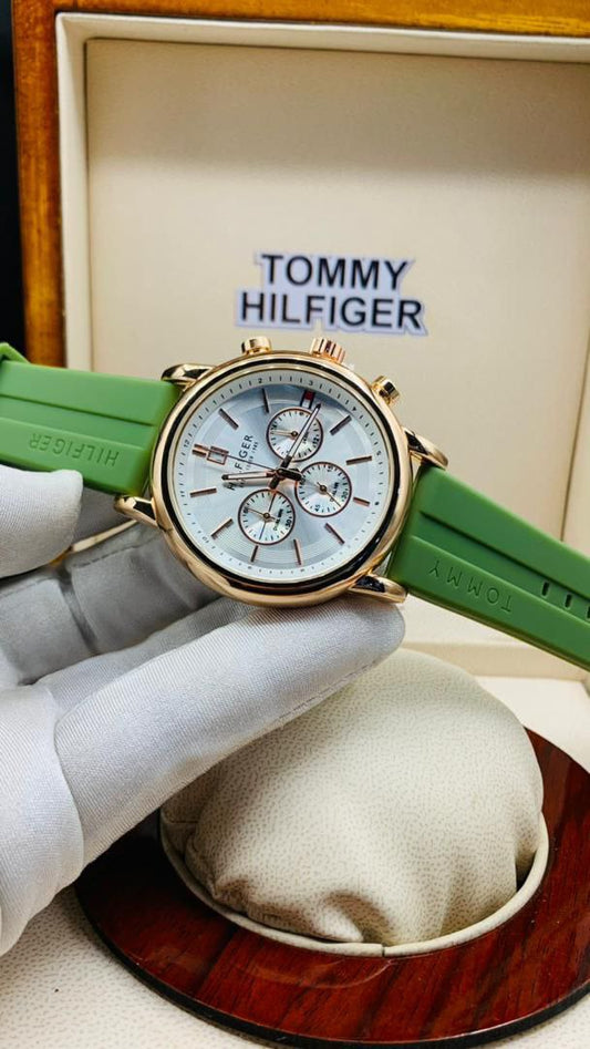 Tommy Hilfiger rubber watch with Branded Box and Bag