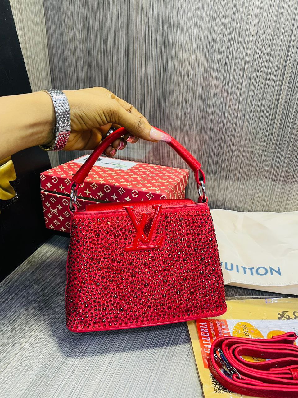 Louis Vuitton Stone Studded Bag