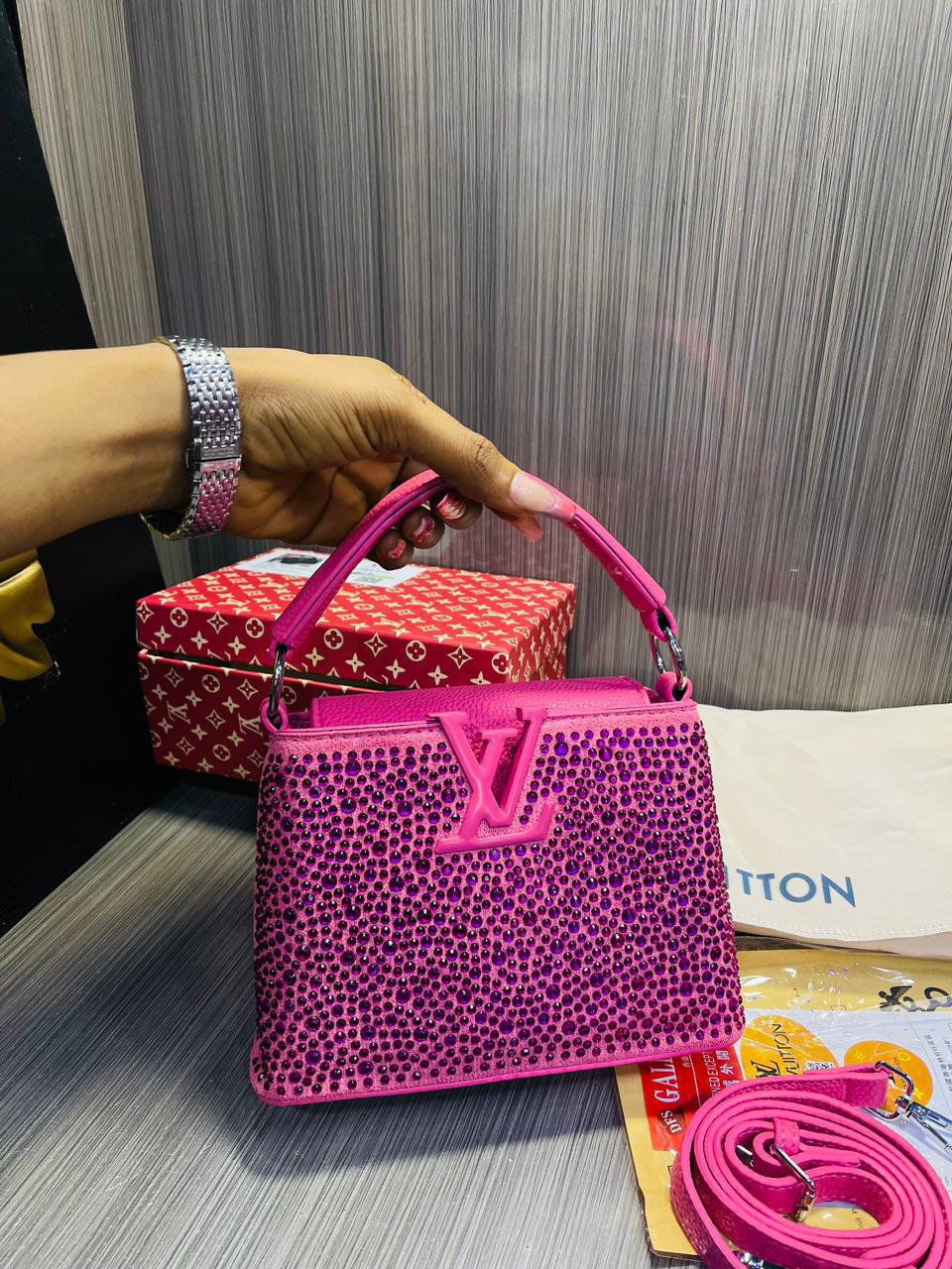 Louis Vuitton Stone Studded Bag